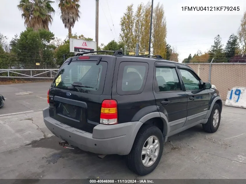 2001 Ford Escape Xlt VIN: 1FMYU04121KF79245 Lot: 40846988