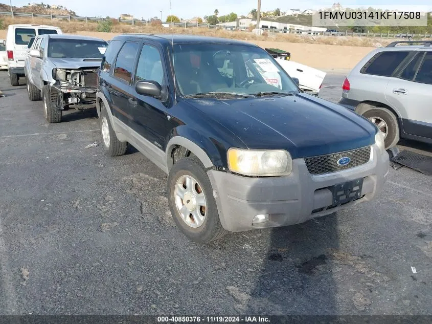 2001 Ford Escape Xlt VIN: 1FMYU03141KF17508 Lot: 40850376