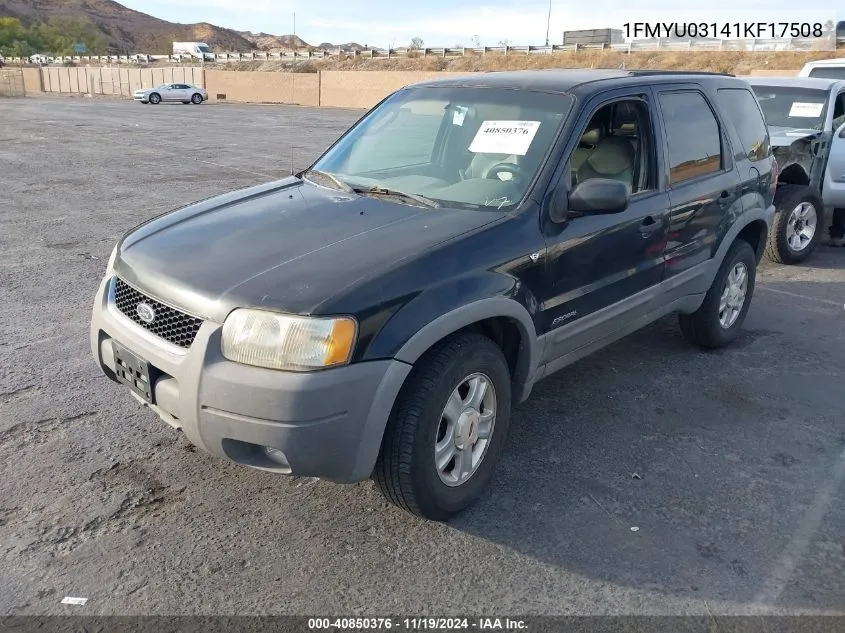 2001 Ford Escape Xlt VIN: 1FMYU03141KF17508 Lot: 40850376