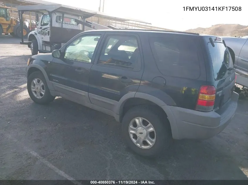 2001 Ford Escape Xlt VIN: 1FMYU03141KF17508 Lot: 40850376