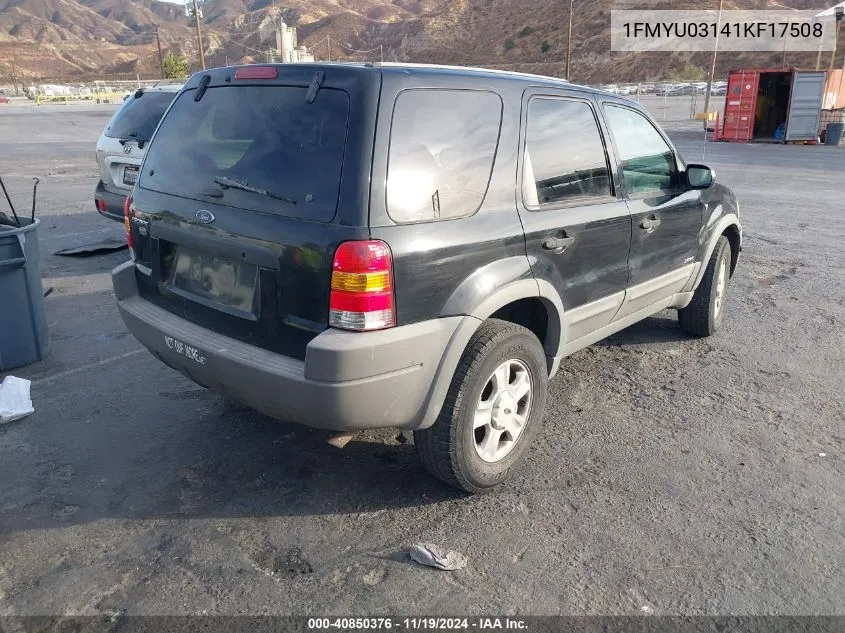 2001 Ford Escape Xlt VIN: 1FMYU03141KF17508 Lot: 40850376