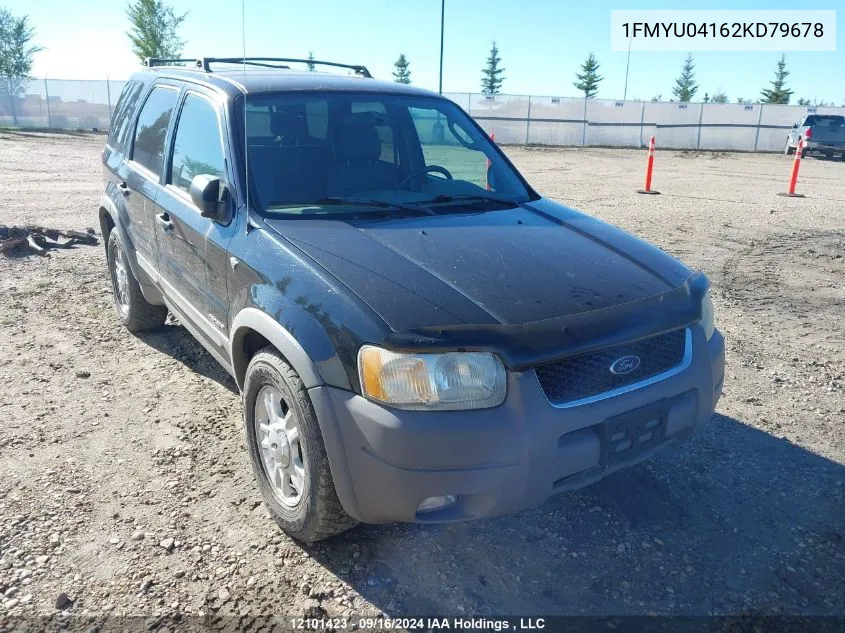 2002 Ford Escape Xlt VIN: 1FMYU04162KD79678 Lot: 12101423