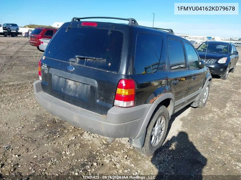 2002 Ford Escape Xlt VIN: 1FMYU04162KD79678 Lot: 12101423