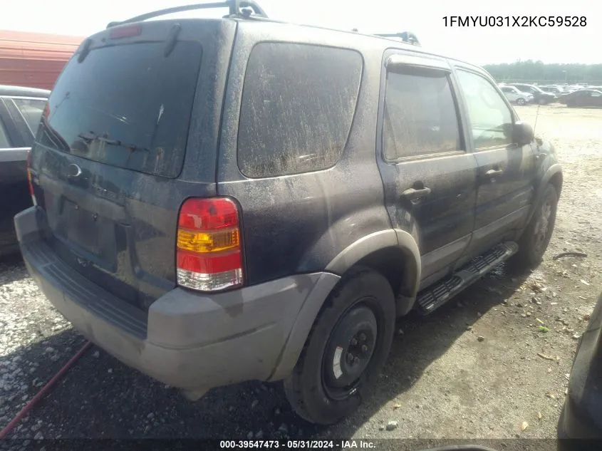 2002 Ford Escape Xlt VIN: 1FMYU031X2KC59528 Lot: 39547473