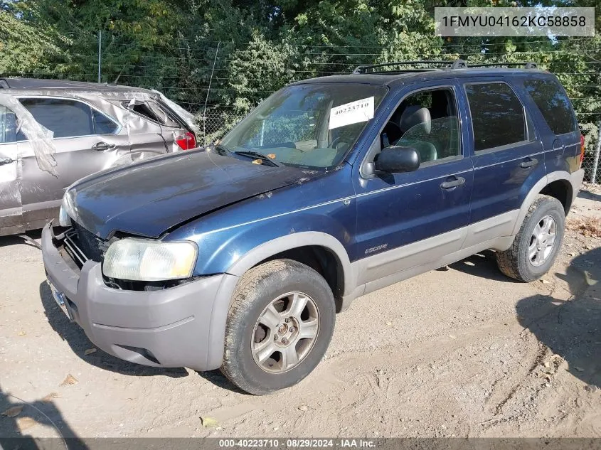 2002 Ford Escape Xlt VIN: 1FMYU04162KC58858 Lot: 40223710