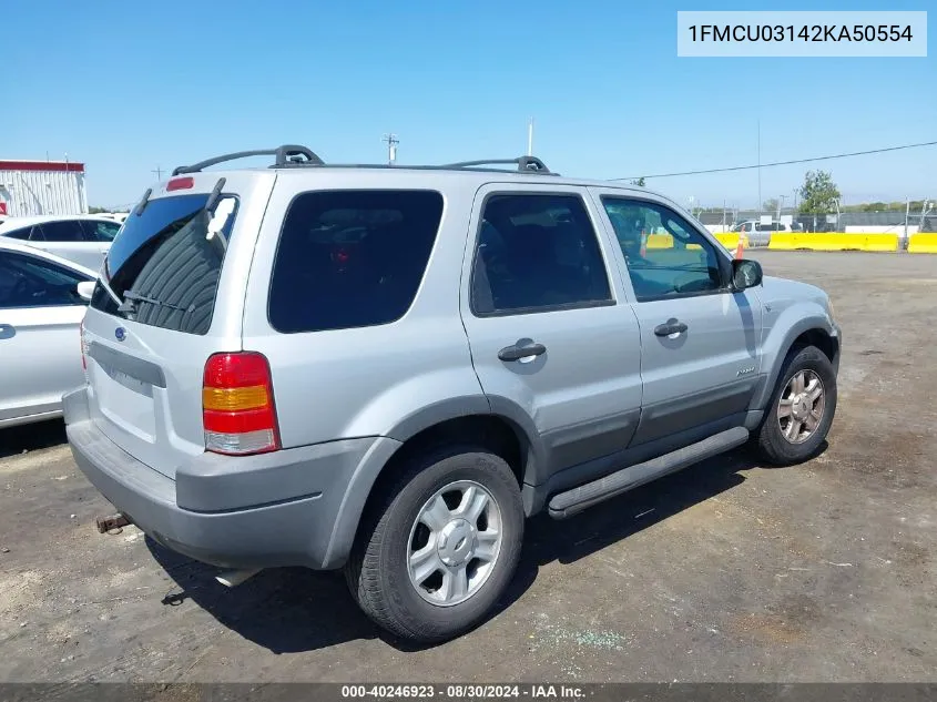 2002 Ford Escape Xlt VIN: 1FMCU03142KA50554 Lot: 40246923