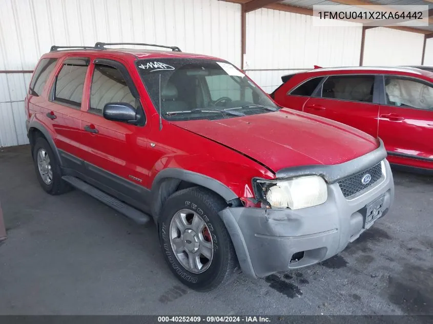 2002 Ford Escape Xlt VIN: 1FMCU041X2KA64442 Lot: 40252409