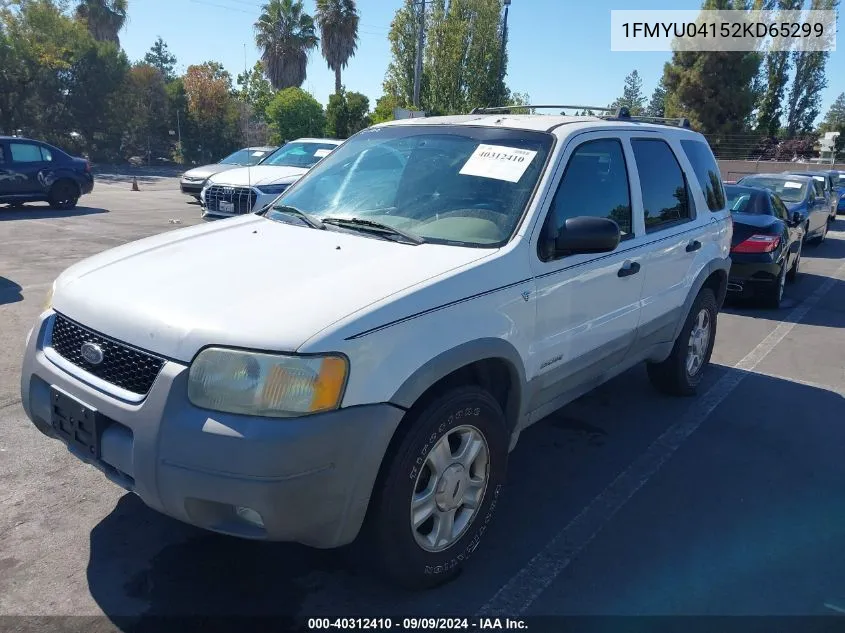 2002 Ford Escape Xlt VIN: 1FMYU04152KD65299 Lot: 40312410