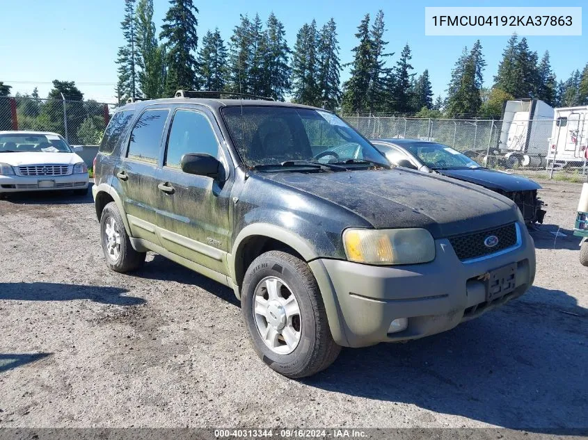 2002 Ford Escape Xlt VIN: 1FMCU04192KA37863 Lot: 40313344