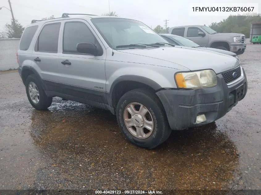 2002 Ford Escape Xlt VIN: 1FMYU04132KB76067 Lot: 40429123