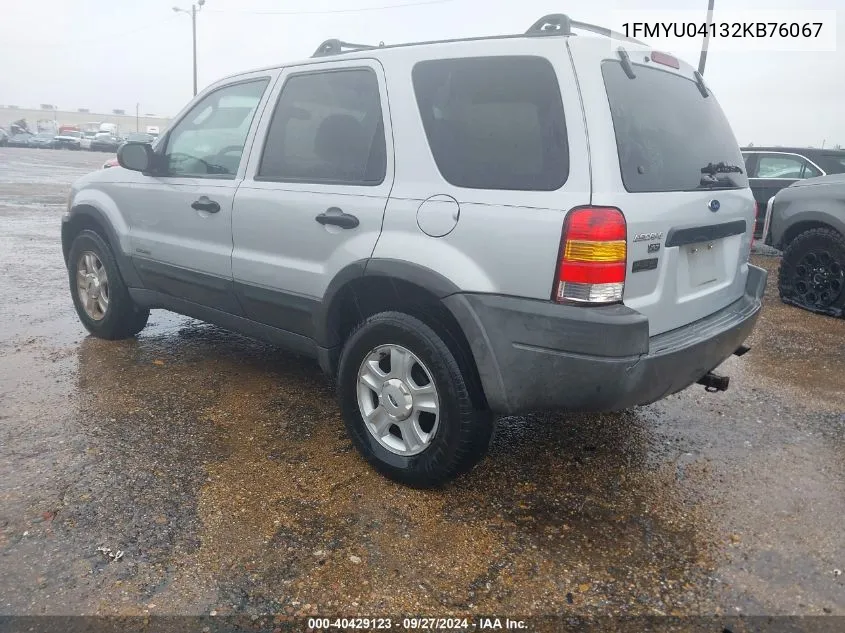 2002 Ford Escape Xlt VIN: 1FMYU04132KB76067 Lot: 40429123