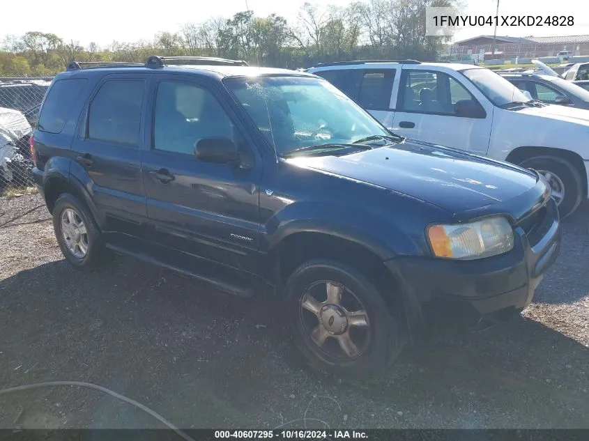 2002 Ford Escape Xlt VIN: 1FMYU041X2KD24828 Lot: 40607295