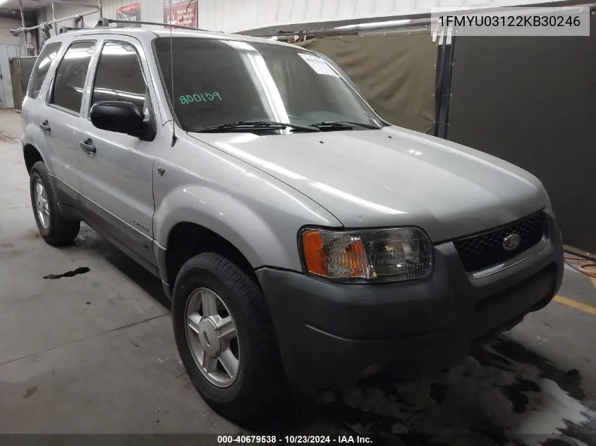 2002 Ford Escape Xlt VIN: 1FMYU03122KB30246 Lot: 40679538