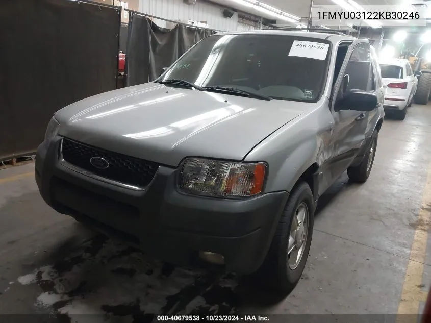 2002 Ford Escape Xlt VIN: 1FMYU03122KB30246 Lot: 40679538