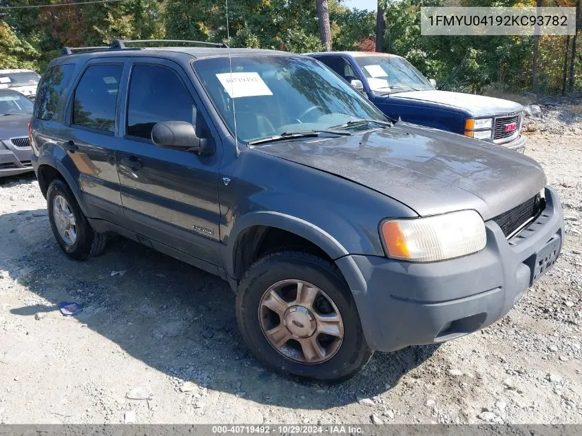 2002 Ford Escape Xlt VIN: 1FMYU04192KC93782 Lot: 40719492