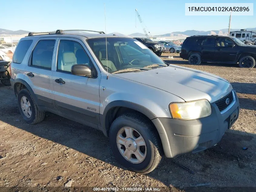 2002 Ford Escape Xlt VIN: 1FMCU04102KA52896 Lot: 40797882