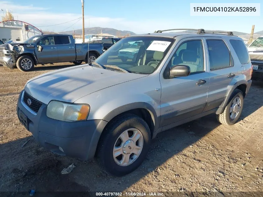 2002 Ford Escape Xlt VIN: 1FMCU04102KA52896 Lot: 40797882