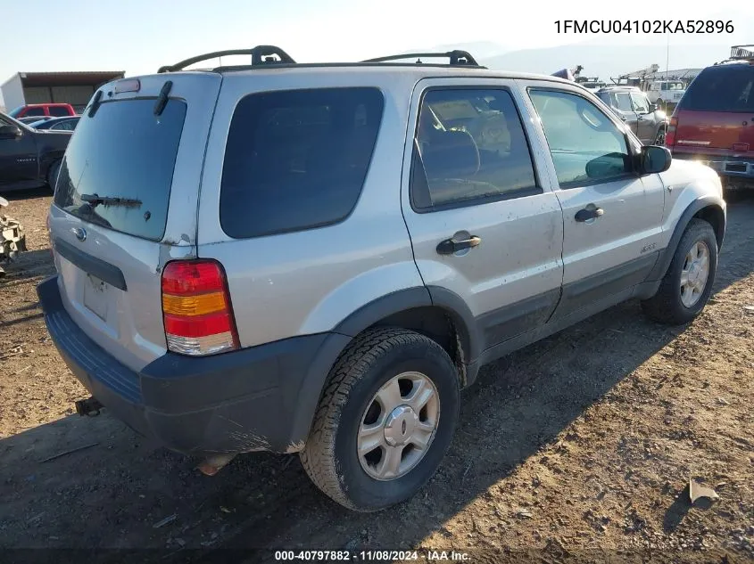 2002 Ford Escape Xlt VIN: 1FMCU04102KA52896 Lot: 40797882