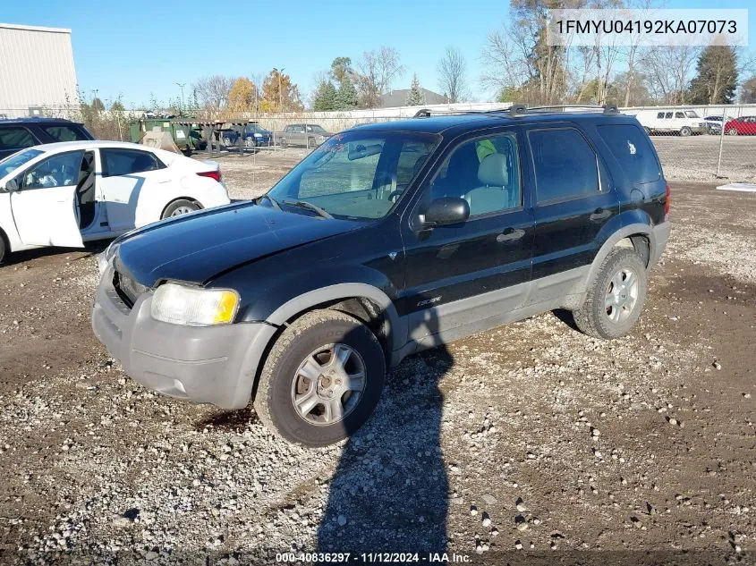 2002 Ford Escape Xlt VIN: 1FMYU04192KA07073 Lot: 40836297