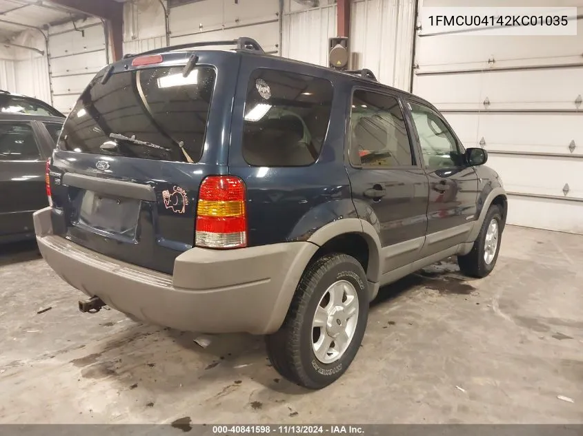 2002 Ford Escape Xlt VIN: 1FMCU04142KC01035 Lot: 40841598