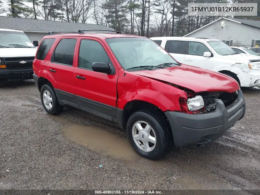 2002 Ford Escape Xls VIN: 1FMYU01B12KB65937 Lot: 40903155