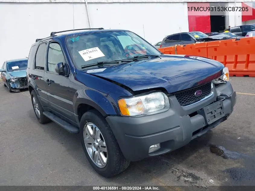 2003 Ford Escape Xlt VIN: 1FMCU93153KC87205 Lot: 40136591