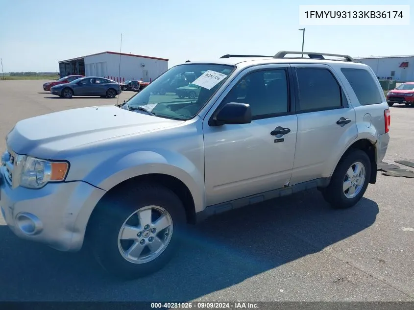 2003 Ford Escape Xlt VIN: 1FMYU93133KB36174 Lot: 40281026