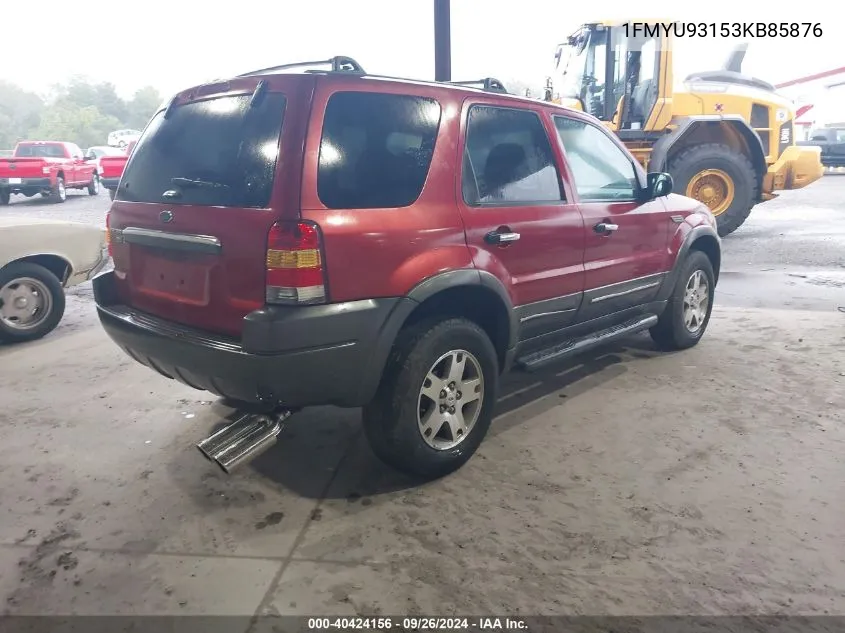 2003 Ford Escape Xlt VIN: 1FMYU93153KB85876 Lot: 40424156