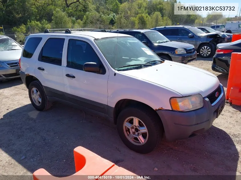 2003 Ford Escape Xls VIN: 1FMYU02183KC53732 Lot: 40475019