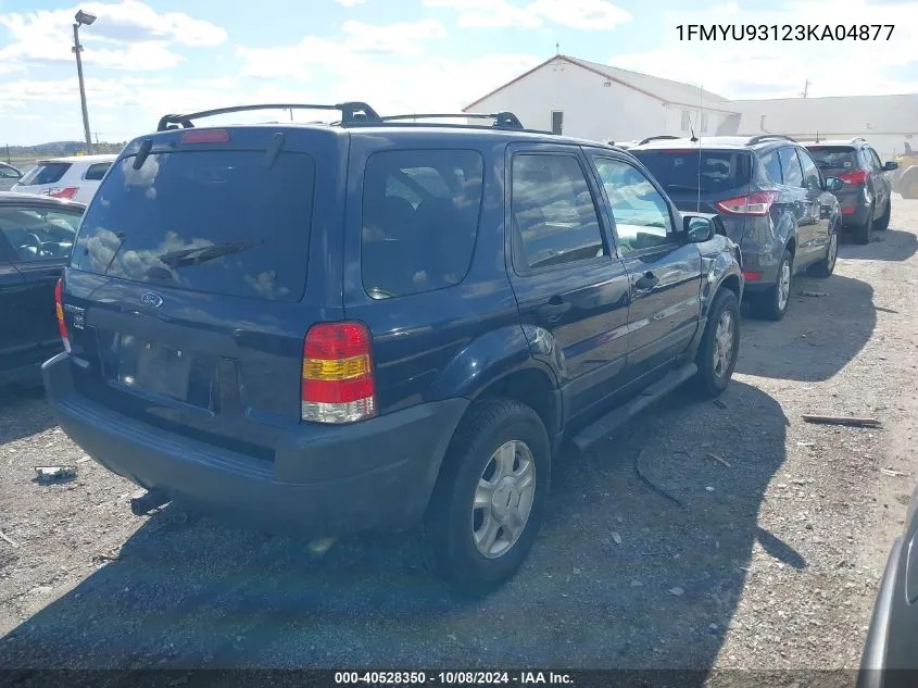 2003 Ford Escape Xlt VIN: 1FMYU93123KA04877 Lot: 40528350