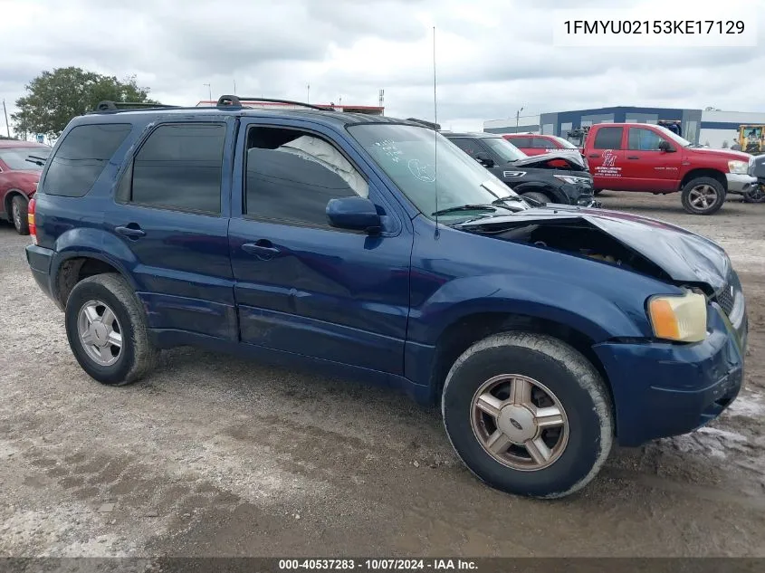 2003 Ford Escape Xls VIN: 1FMYU02153KE17129 Lot: 40537283