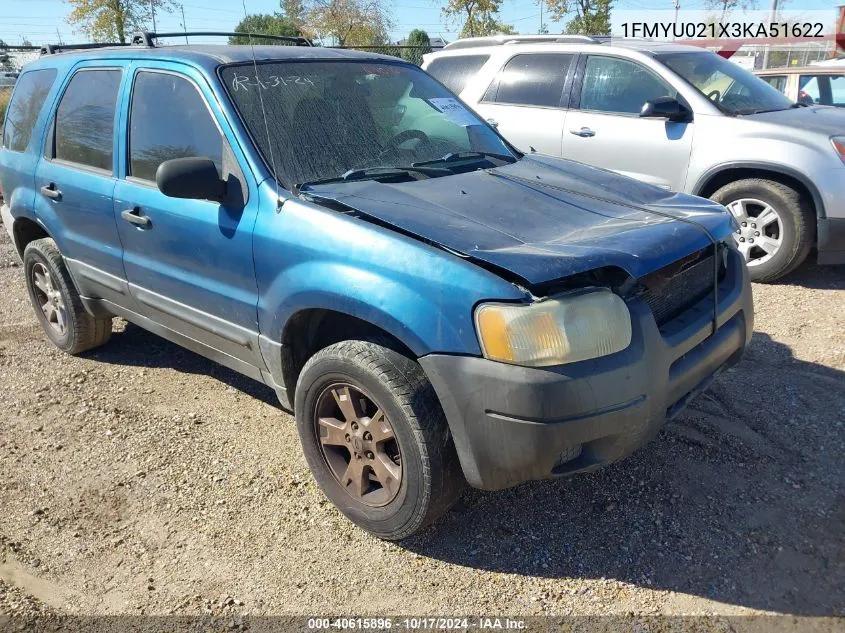 2003 Ford Escape Xls VIN: 1FMYU021X3KA51622 Lot: 40615896