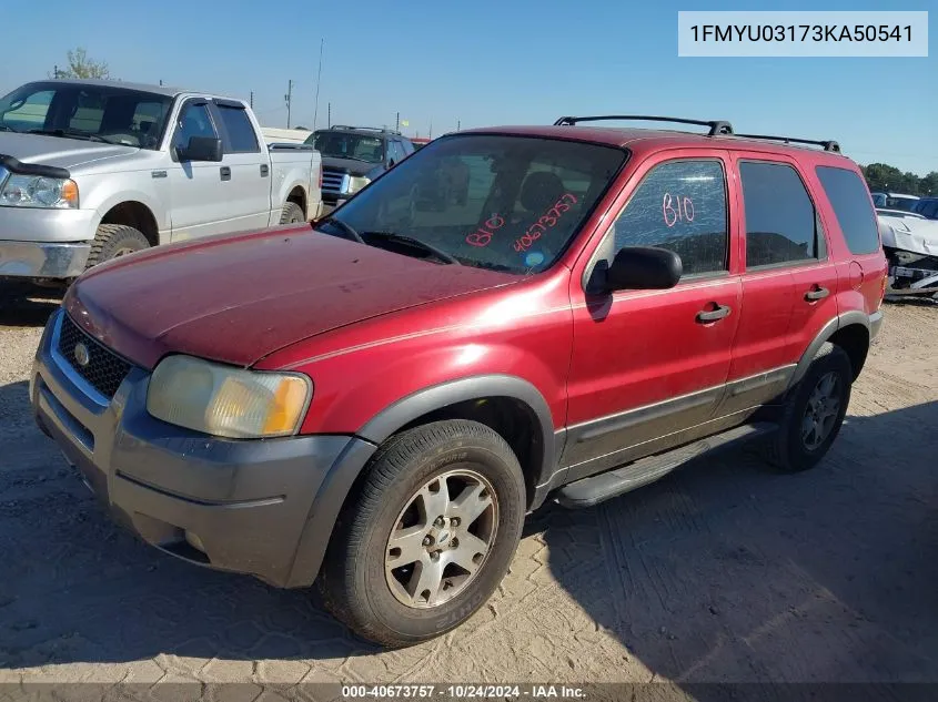 2003 Ford Escape Xlt VIN: 1FMYU03173KA50541 Lot: 40673757