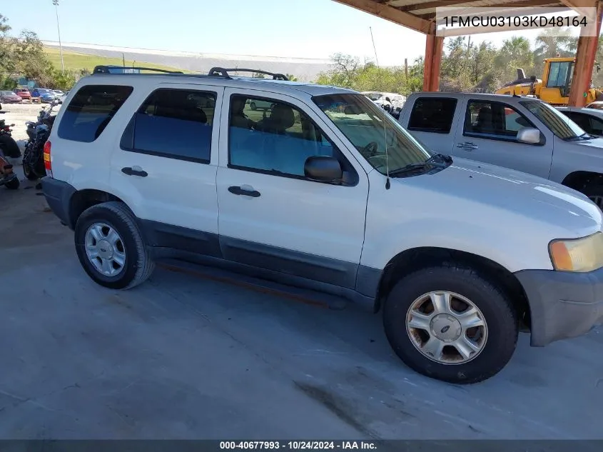 2003 Ford Escape Xlt VIN: 1FMCU03103KD48164 Lot: 40677993