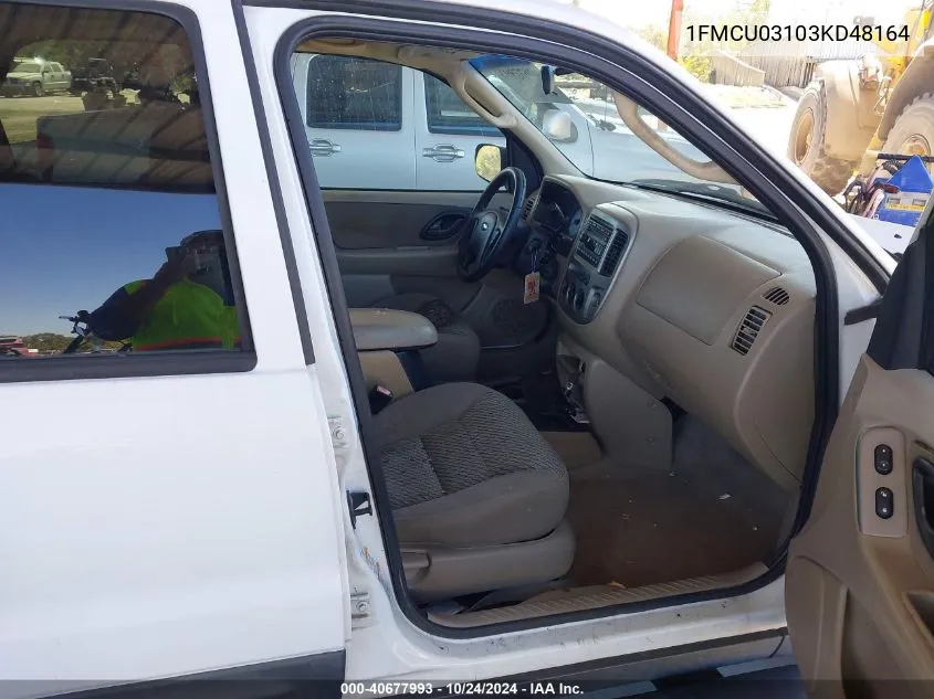 2003 Ford Escape Xlt VIN: 1FMCU03103KD48164 Lot: 40677993