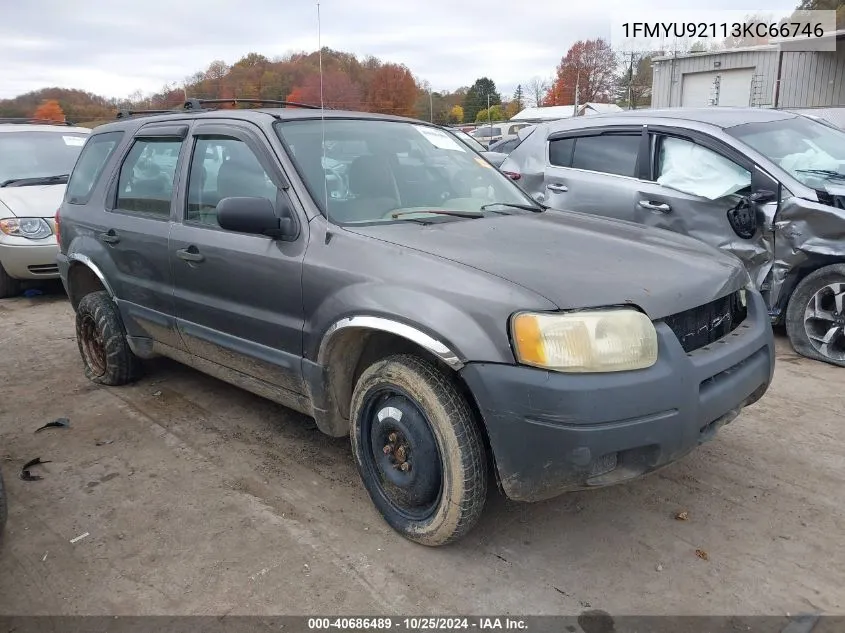 2003 Ford Escape Xls VIN: 1FMYU92113KC66746 Lot: 40686489