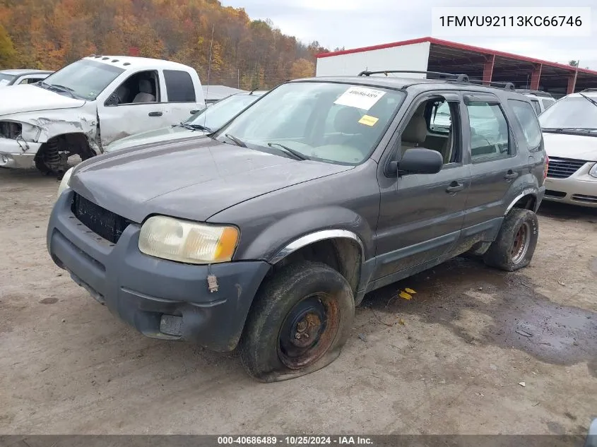 2003 Ford Escape Xls VIN: 1FMYU92113KC66746 Lot: 40686489