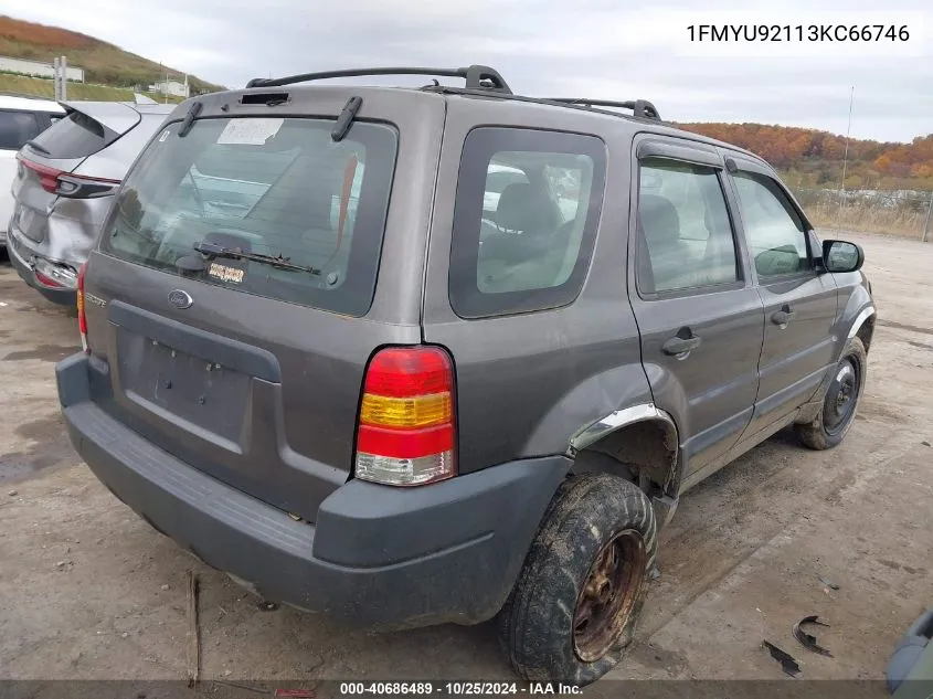 2003 Ford Escape Xls VIN: 1FMYU92113KC66746 Lot: 40686489