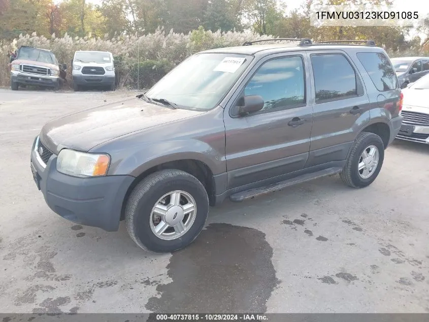 2003 Ford Escape Xlt VIN: 1FMYU03123KD91085 Lot: 40737815