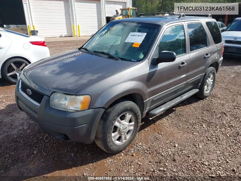 2003 Ford Escape Xlt VIN: 1FMCU03123KA61568 Lot: 40857852