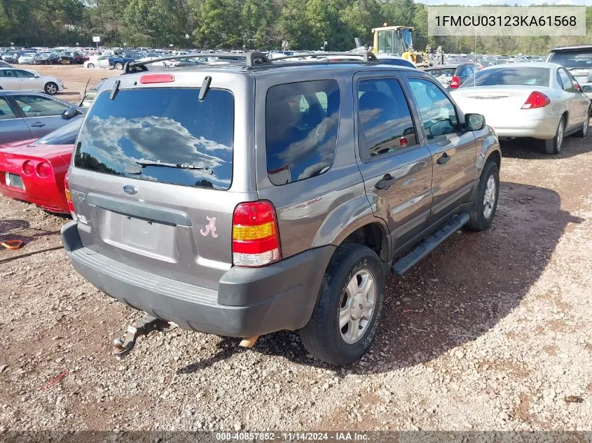 2003 Ford Escape Xlt VIN: 1FMCU03123KA61568 Lot: 40857852