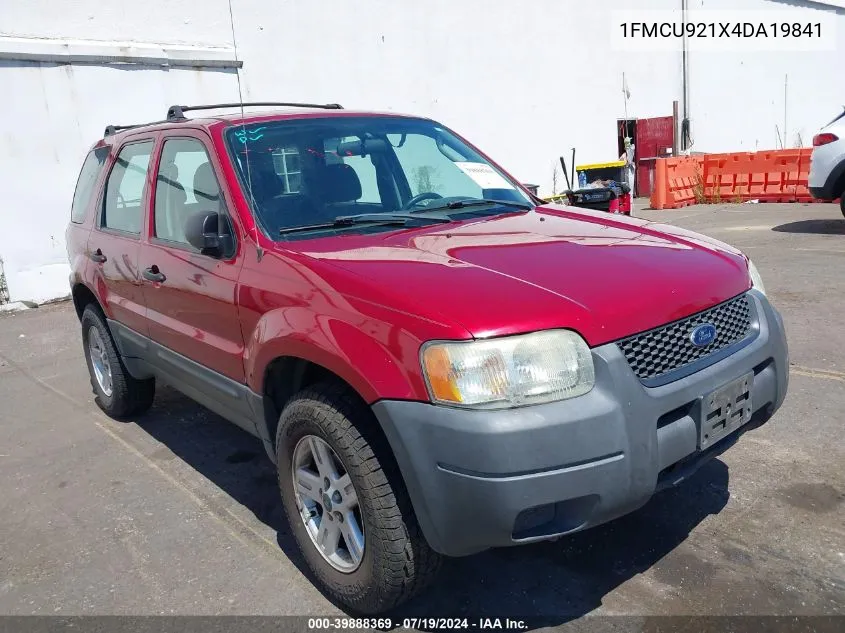 2004 Ford Escape Xls VIN: 1FMCU921X4DA19841 Lot: 39888369