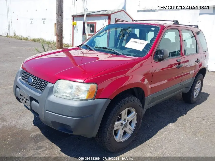 2004 Ford Escape Xls VIN: 1FMCU921X4DA19841 Lot: 39888369