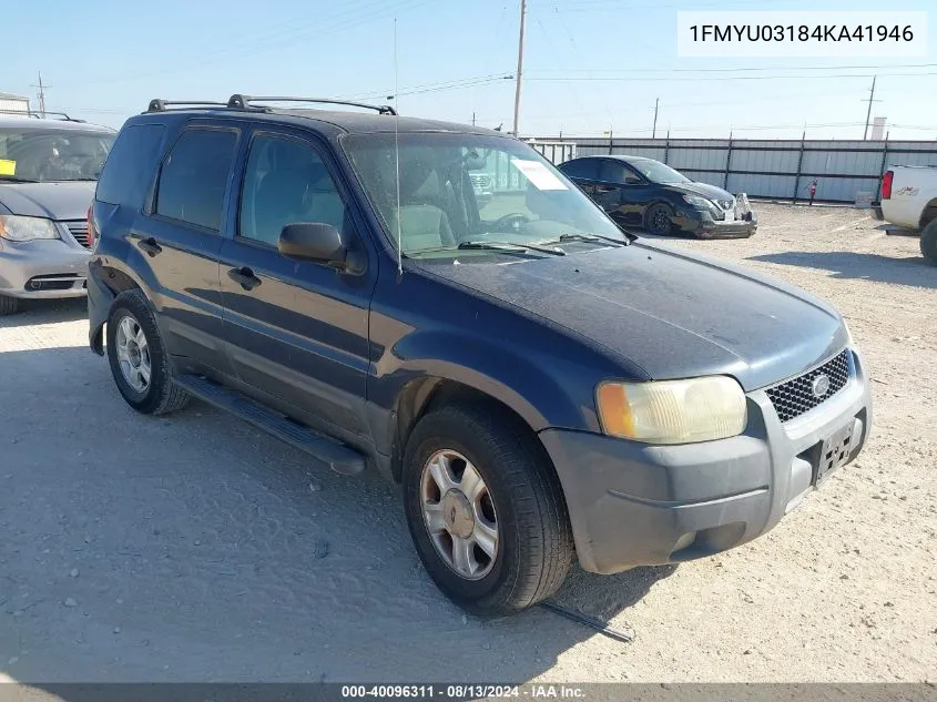 2004 Ford Escape Xlt VIN: 1FMYU03184KA41946 Lot: 40096311