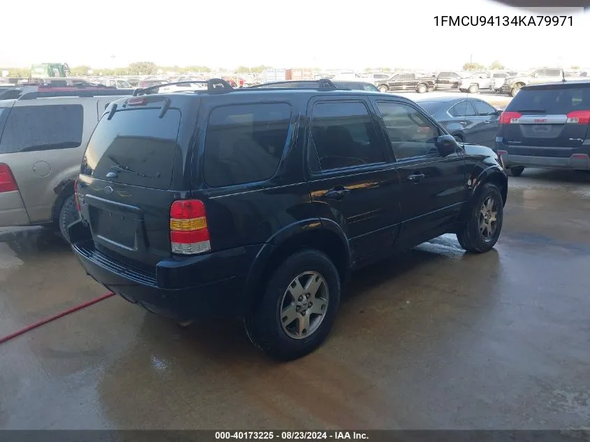 2004 Ford Escape Limited VIN: 1FMCU94134KA79971 Lot: 40173225