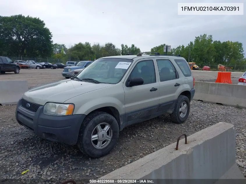 2004 Ford Escape Xls VIN: 1FMYU02104KA70391 Lot: 40229588