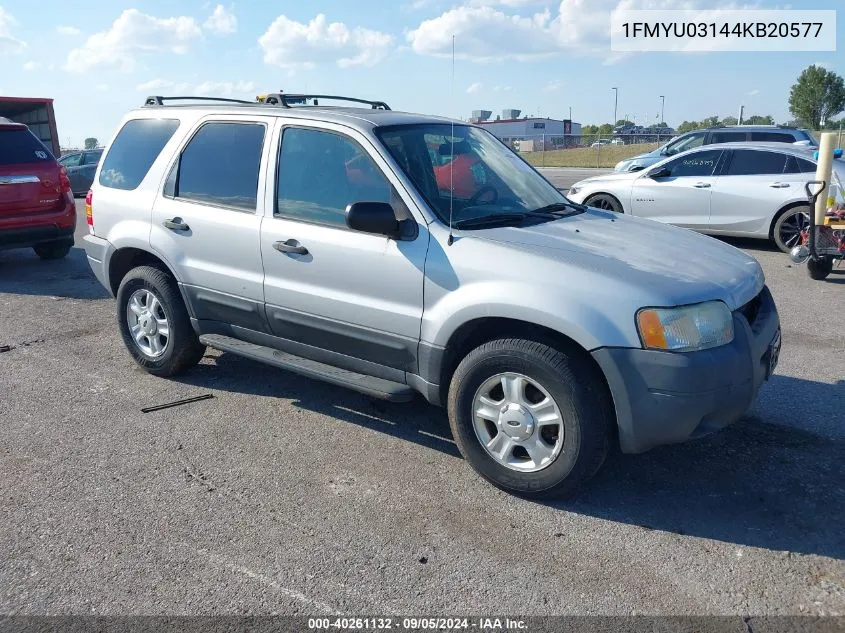 2004 Ford Escape Xlt VIN: 1FMYU03144KB20577 Lot: 40261132