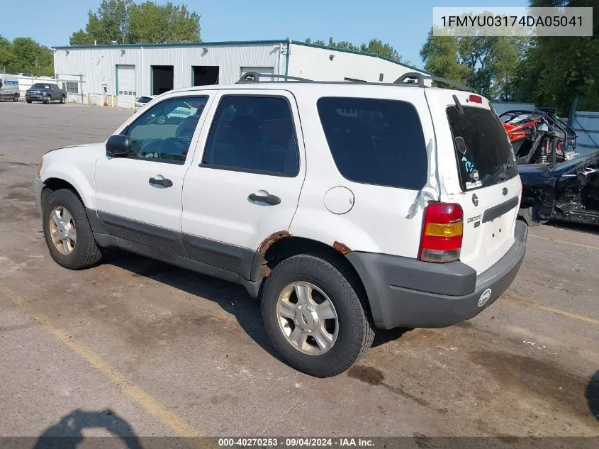 2004 Ford Escape Xlt VIN: 1FMYU03174DA05041 Lot: 40270253