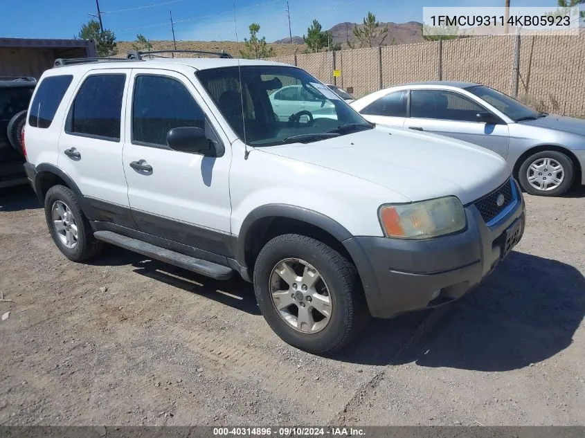 2004 Ford Escape Xlt VIN: 1FMCU93114KB05923 Lot: 40314896