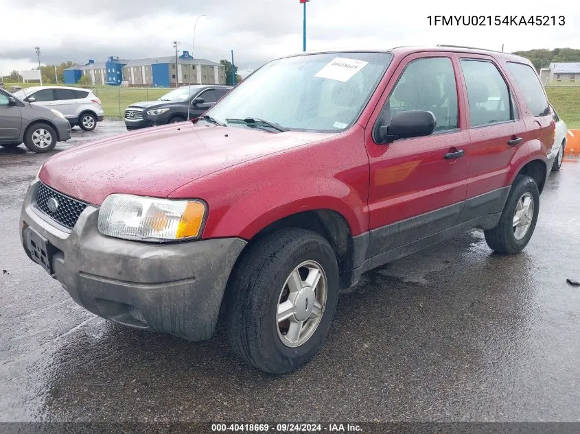 2004 Ford Escape Xls VIN: 1FMYU02154KA45213 Lot: 40418669